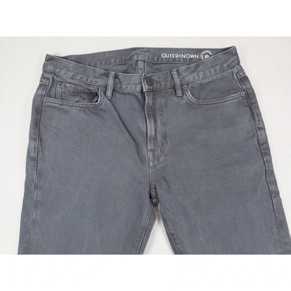 Outerknown S.E.A. Tapered Fit Jeans Mens‎ 32x32 Gray Black Denim Cotton